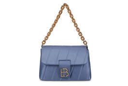 Lucky Bees Bolso de Hombro Azul en Piel de Polivinilo